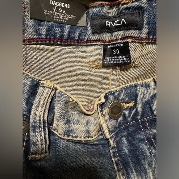 RVCA Daggers Slim Straight Jeans 30 x 32 - Picture 9 of 10